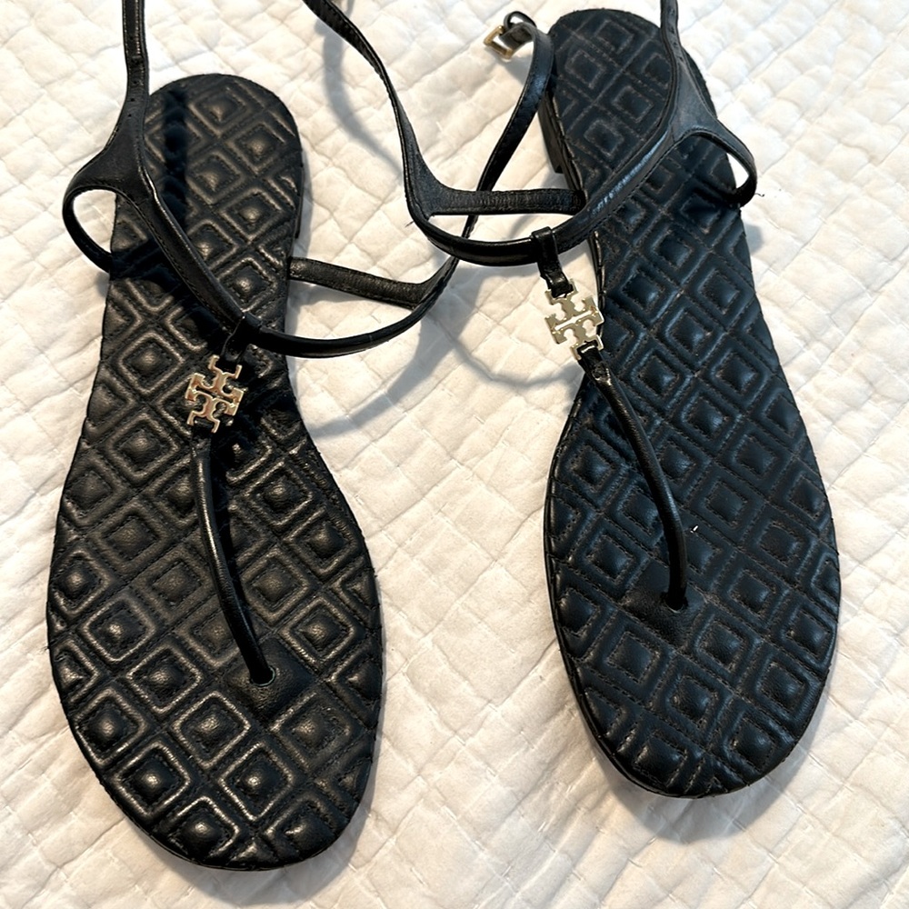 Tory Burch t strap back leather sandals